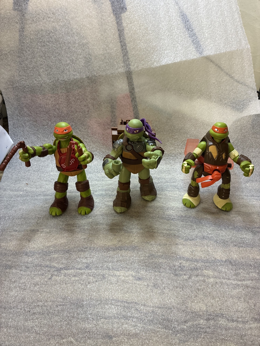 Action Figures - Green with Orange & Purple Masks
